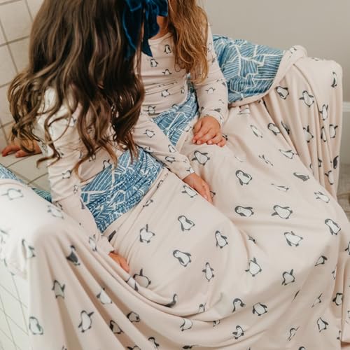 Image of Copper Pearl Jumbo 3-Layer Baby Blanket: Soft Baby Quilts for Boys and Girls | Breathable, Cozy, Toddler Blanket | Baby Quilt for Newborns | 60x72 Premium Material | Penguins