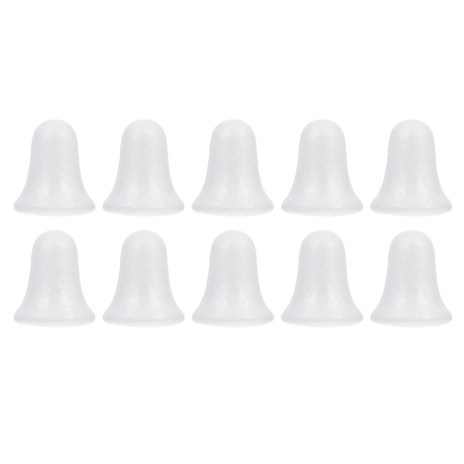 10pcs 9cm Bell Modelling Polystyrene Foam Shape Christmas Foam Crafts for DIY Craft Xmas Tree Hanging Ornaments Christmas Party Decoration Supplies