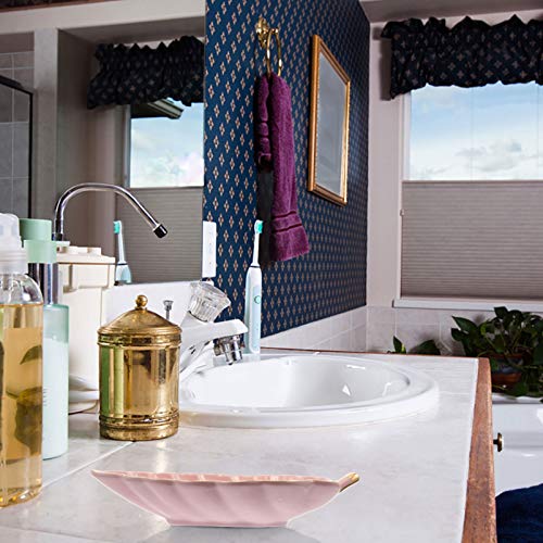 Hemoton Piatto di Gioielli in Foglia di Ceramica