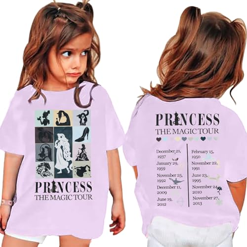 Image of Princess Shirts Toddler Girl Magic Kingdom Kid Shirt Girls Trip Tee Holiday Magical Castle Vacation Short Sleeve Tops