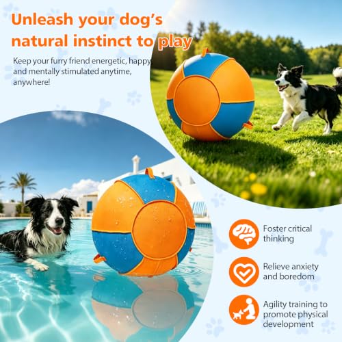 Image of 18 Inch Dog Herding Ball with 3 Handles - Anti-Burst Toy for Small Breeds