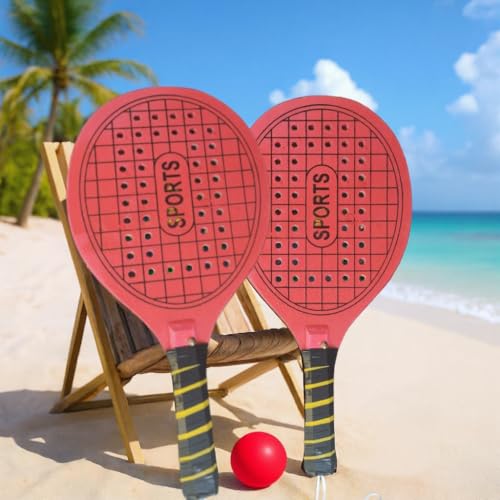 Raquetas de playa de tenis con pelota blanda, juego para jugar al aire libre en jardín, ideal para niños y adultos