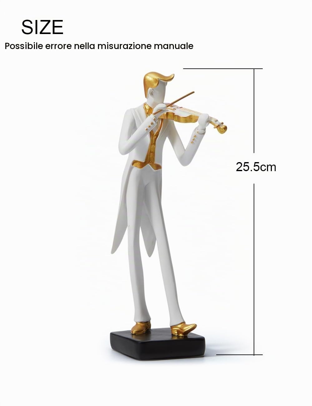 HAUCOZE Statua Musicista Oboe Scultura Figurina Moderna Decorazione Pianoforte Arte Musica Regalo per Famiglia Amici Amanti Resina 25cm