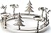 Produktbild Kobolo Kerzenhalter Teelichthalter -Rentiere+Tannen- Metall - rund - Silber - 40x15 cm