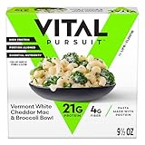 Vital Pursuit White Cheddar Mac and Cheese Broccoli Bowl, High Protein, GLP-1 Friendly, Portion Aligned Meal, Frozen Meal