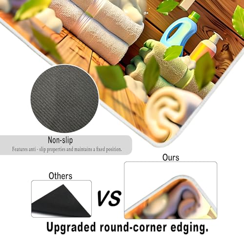 Image of Nuxovilar Floating Bubbles Dryer Cover Top 23.6x19.6in Protective Mat | Washer dryer covers top bubbles protective mat laundry room home decor dust (Bubbles)