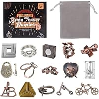 Holzsammlung 15 Piezas Rompecabezas Metal, Juegos de Ingenio