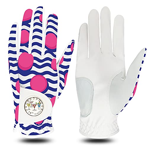 FINGER TEN Golf Gloves for Women Left and Right Hand With Ball Marker, Rain Grip Weathersof