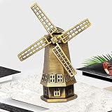 Zinklegierung Niederländische Windmühle Dekorative Metall Windmill Modell für Schlafzimmer Dekoration ..