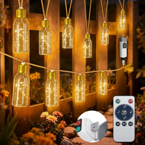 PChero LED Lichterkette Außen und Innen mit Fernbedienung, 6M 20 LED...