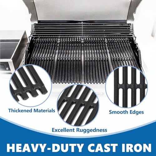 Image of SafBbcue Cast Iron Cooking Grates and Infrared Emitter Replacement for Charbroil Commercial 463248208 463241414 463224912 463231711 463241413 463247209 463247310 463271314 466231711 Grill Part, 4 Pack