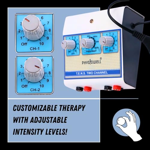 Image of Physiowell Mini Tens 2 Channel Electro Therapy Machine (Transcutaneous Electrical Nerve Stimulation) for Full body (Electrode Pad)