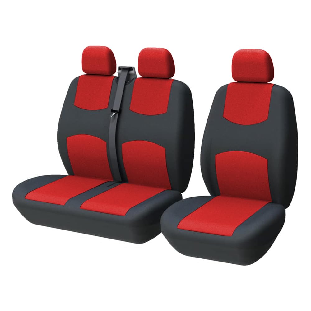TOYOUN Van-Sitzbezüge, zweifarbig, universell, passend für die meisten Lieferwagen, LKWs, Vordersitzbezüge, Einzel- und Doppelsitzbezüge, für Einzelfahrer- und Beifahrersitz
