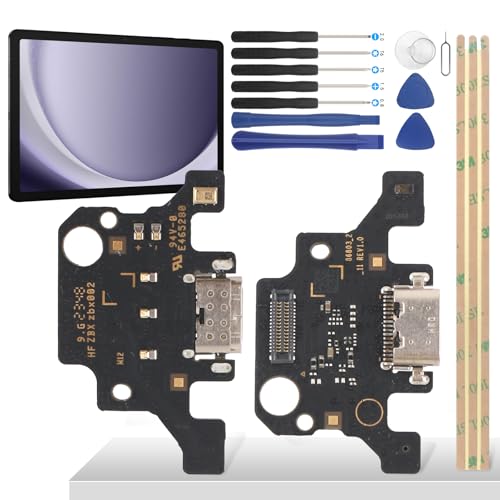 YHX OU Conector de carga para Samsung Galaxy Tab A9+ A9 Plus SM X210 SM X215 SM X216B X210N Dock Connector Port Charger Micrófono Audio Jack Flex Cable + Herramientas
