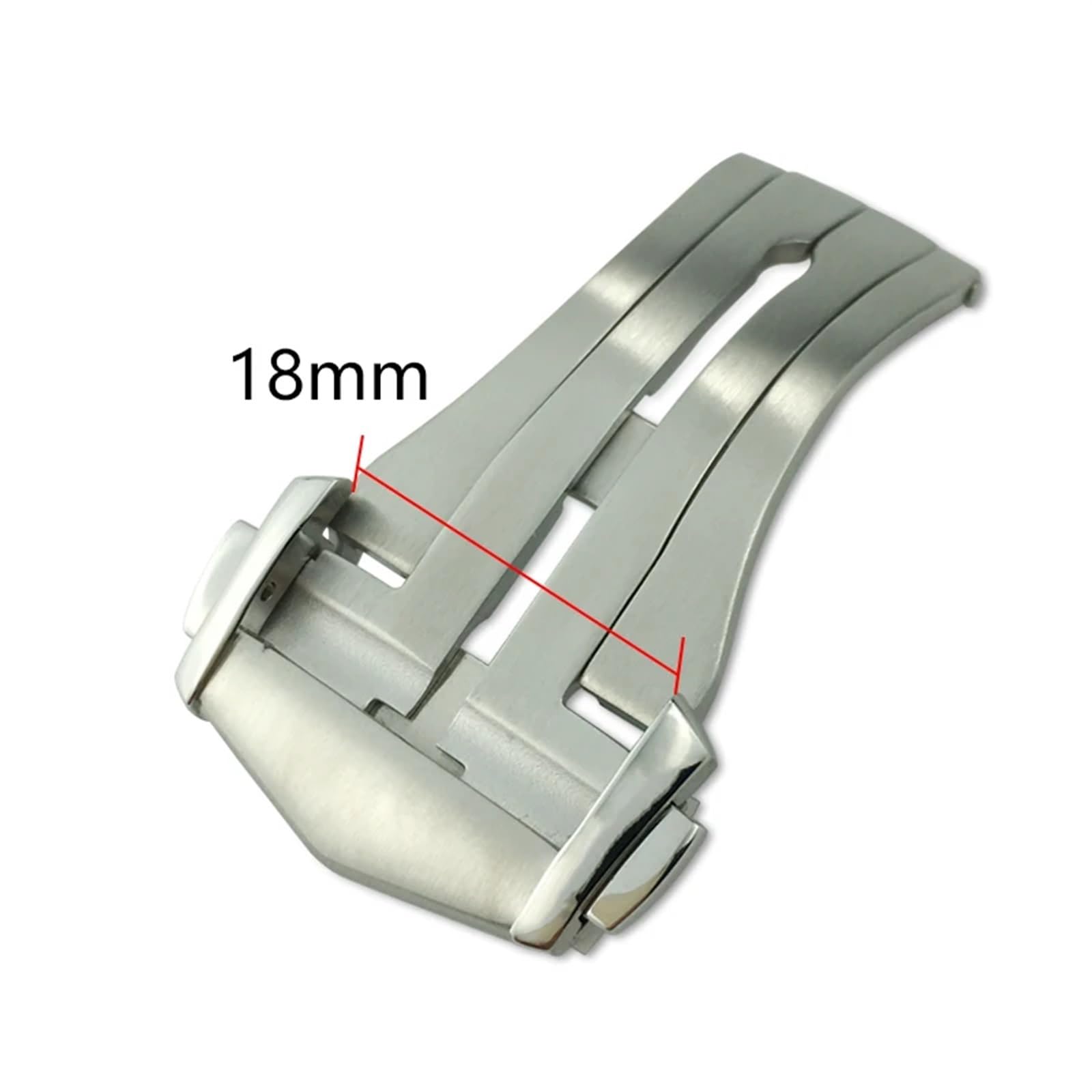 Fibbia deployante da 18 mm Adatta per Orologio Aqua 150 Cinturino in Pelle con Fibbia in Gomma