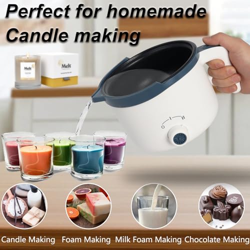 Panela de derretimento de cera para fabricação de velas, kit de fabricação de velas com adesivos de