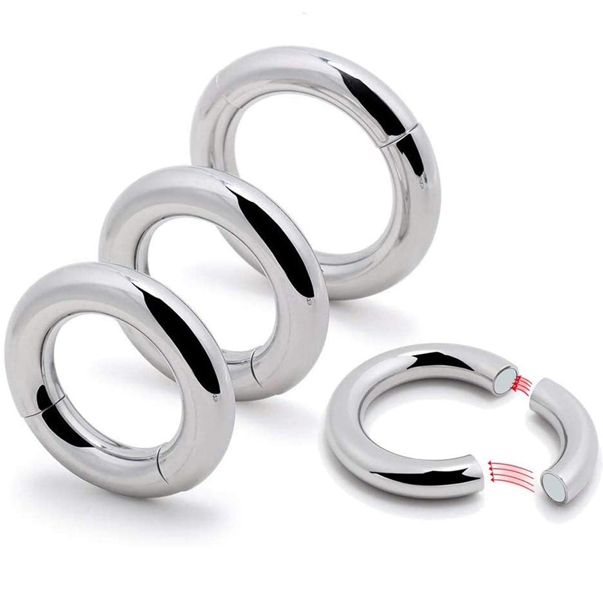 Anello per pene in acciaio inossidabile, anelli per pene in metallo per anello per testicolo uomo giocattolo sessuale 33mm