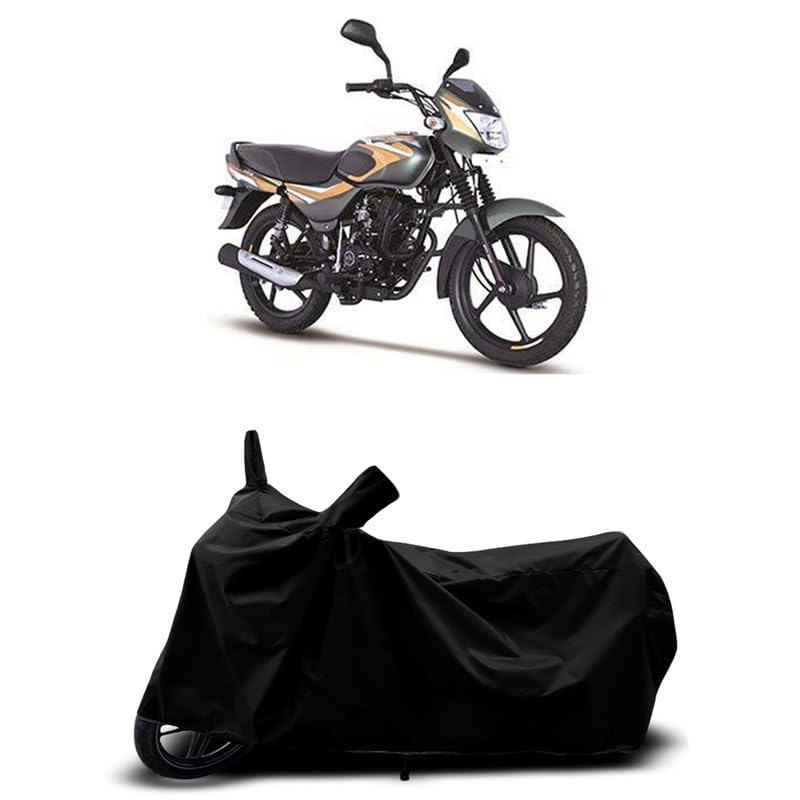 Image of DUFFEL-All Two Wheeler Bike /Scooty Body Cover Used for Bajaj CT-100 Heat Protectio /Water Resistance /UV-Rays /Birds Dropping /Scratchproof /Dust Proof /Waterproof All Variants [Black]