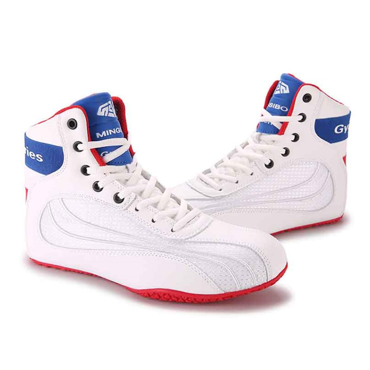 Uomo Donna Wrestling Sneakers Mesh Traspirante Comfort Scarpe Sportive Atletiche High Top Fitness Scarpe da Allenamento per Sollevamento Pesi