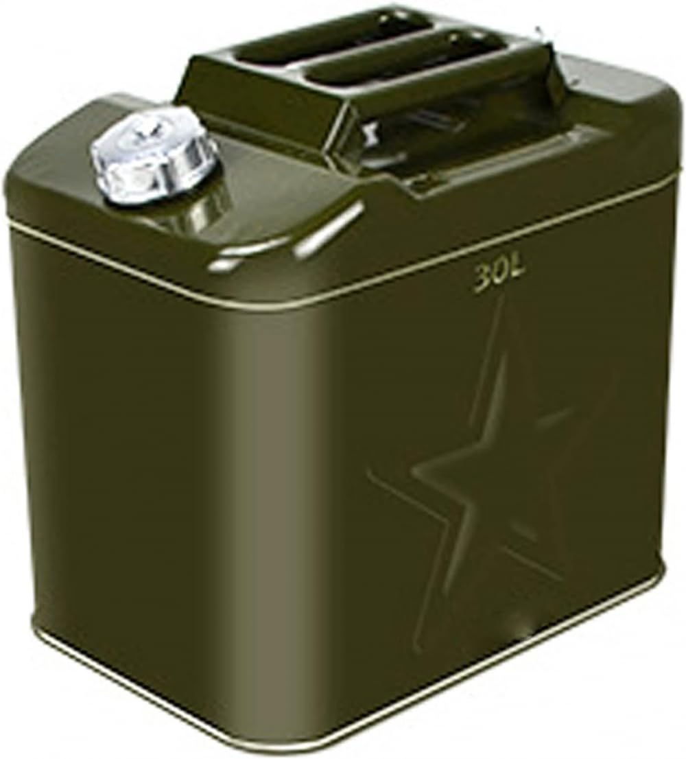 Bidón De Gasolina,Barril De Gasolina De Acero Inoxidable 10L-60L Garrafa Gasolina Deposito Gasoil Lata De Gasolina Y Diésel En Metal Bidón De Combustible De Boquilla-30L