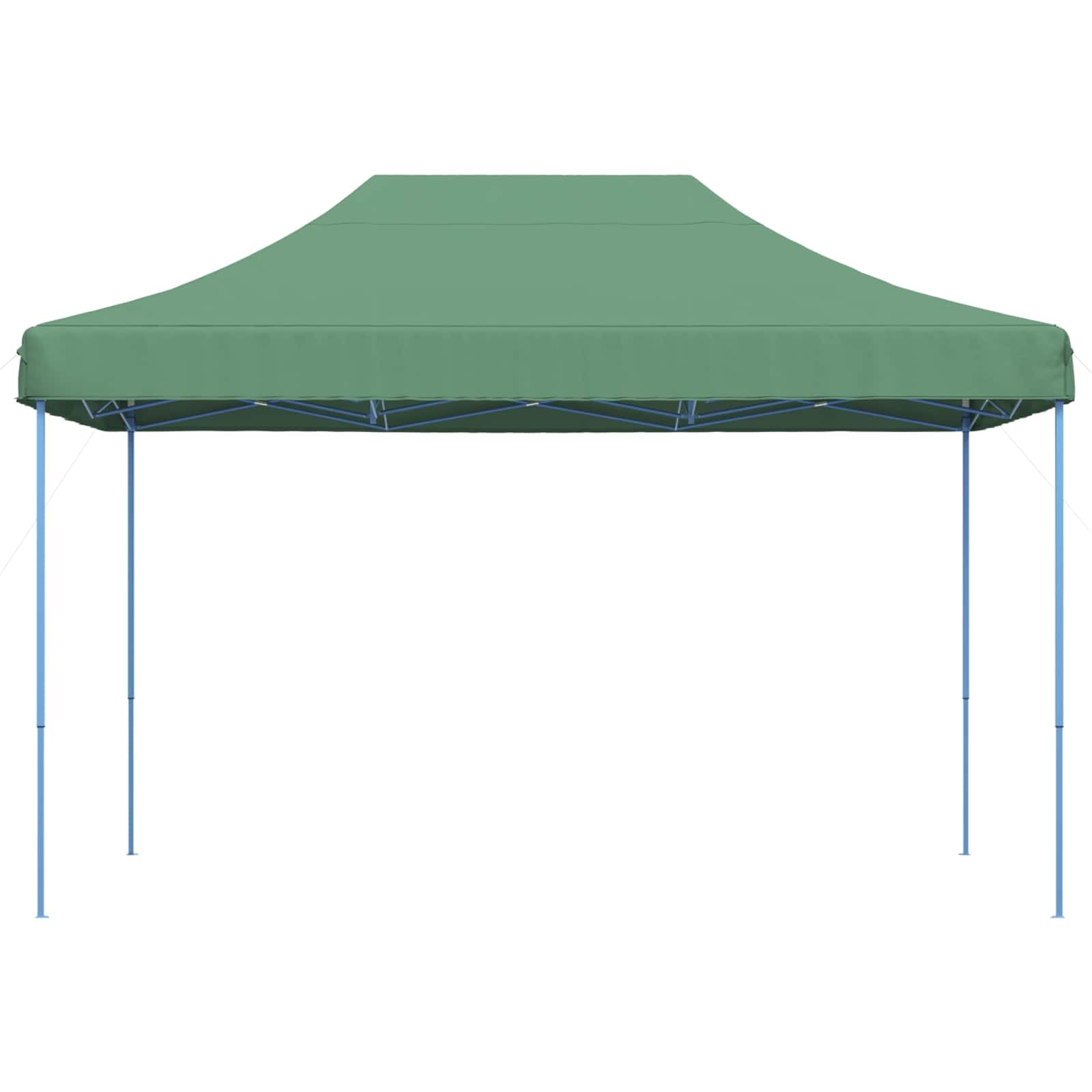 Namiot imprezowy, zielony, z wytrzymałego materiału Oxford, 279 x 410 x 315 cm, z malowaną proszkowo stalową ramą, składany, do ogrodu, na taras, kemping, wesele, imprezy na świeżym powietrzu