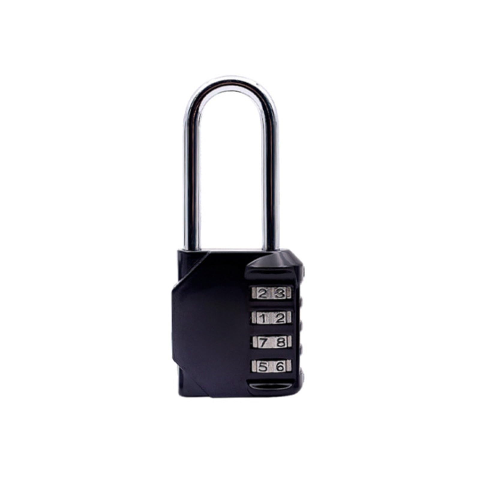 Bghyjkol Black Padlock 2.6 Inch Long Shackle Combination Lock