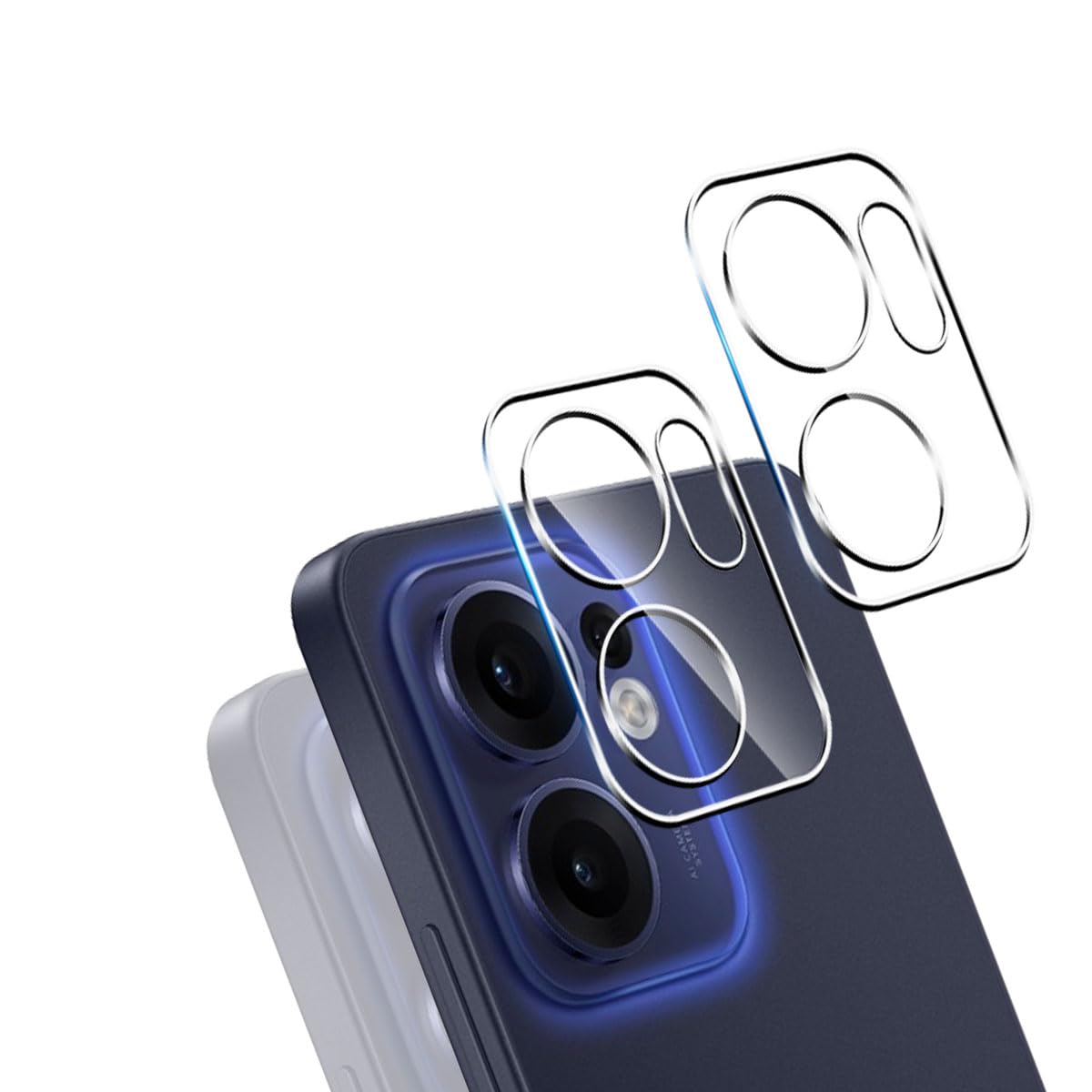 【2枚セット】 対応 OPPO Reno13 A カメラフィルム 日本製素材旭硝子製 対応 オッポ Reno 13 A カメラ保護フィルム