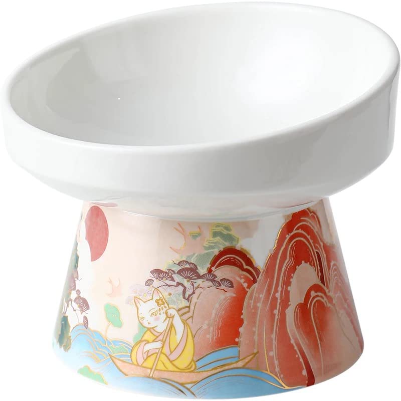 See full amazon price history chart for KUTKUT Ceramic Cat Food Bowl Elevated Bowl Protect Pets spines and Neck | Anti Vomiting Porcelain Stress Free Tilted Bowl for Cats and Small Dogs, Dishwasher and Microwave Safe (Red) KUTKUT Ceramic Cat Food Bowl Elevated Bowl Protect Pets spines and Neck | Anti Vomiting Porcelain Stress Free Tilted Bowl for Cats and Small Dogs, Dishwasher and Microwave Safe (Red) (B09RV5BSDX) Amazon Price History, Amazon Price Tracker