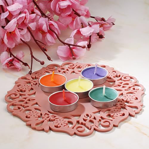Image of D'Velas Coloured Unscented Wax Tealight Candles - Pack of 100 | 2 Hours Burning Time | Paraffin Wax, Unscented, Smokeless, Dripless, for Home Decor, Offices & Other Occasion