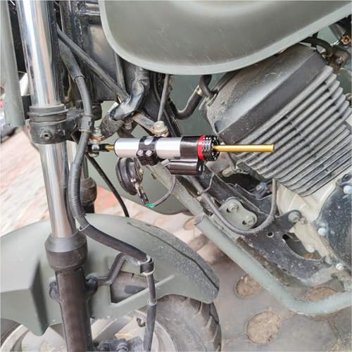 Image of JFG RACING Motorcycle Steering Damper without Mounting Brackets,Universal CNC 13 inch Adjustable Stabilizer for Most Motorcycles Street Sport Road Racing Bike-Silver