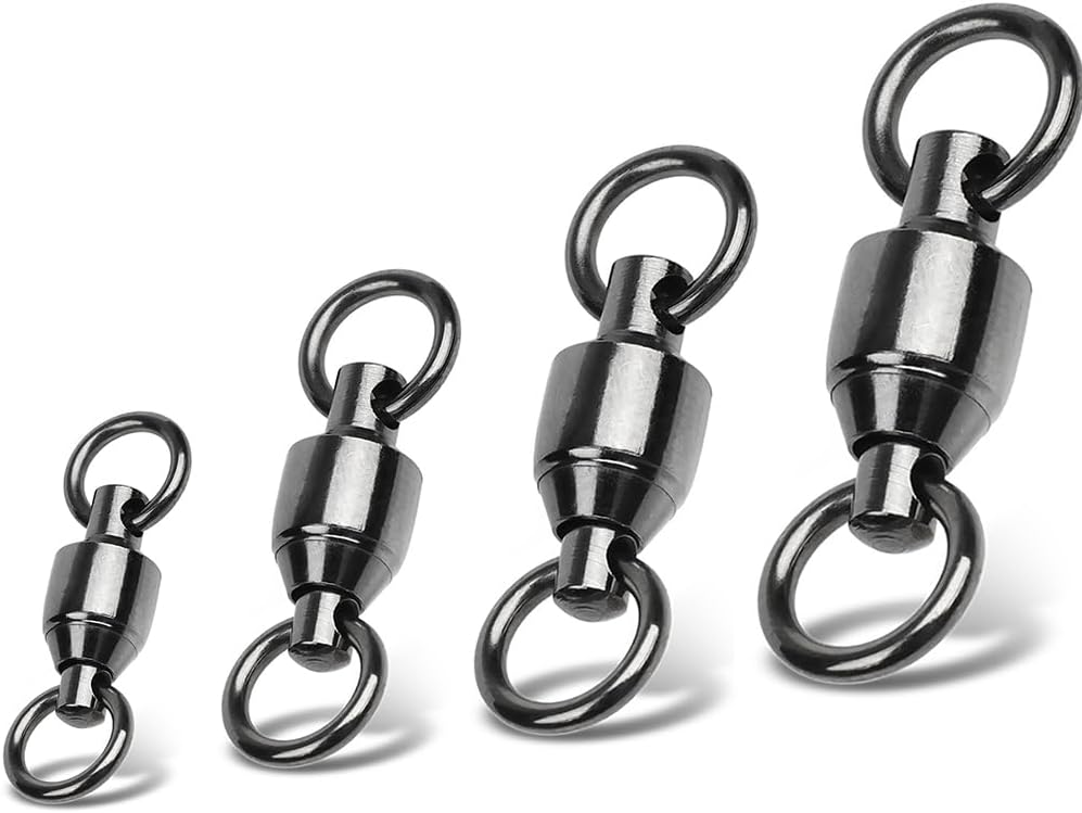 Fishing Barrel Swivels Saltwater Small Ball Bearing Swivel Heavy Duty Stainless Steel Swivels Freshwater Fish Tackle