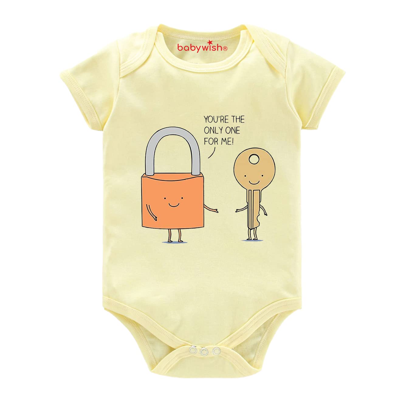 baby wish Summer gifted to Baby Bodysuits Newborn occasion Romper Half  Sleeve Envelope Neck Cute Outfits Lock And Key