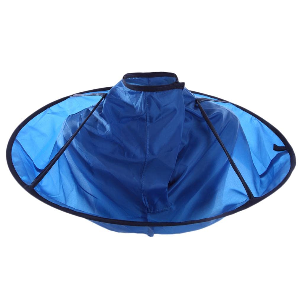 KRAAFTAR Pro Hair Cutting Cape Hair Catcher Hairdressing Umbrella Cloak Kit Blue-image-21