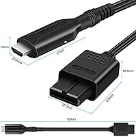 Vista 3 de Adaptador de convertidor HDMI prémium para N64GameCubeSNES Plug and Play 1M macho a macho 1080P Nintendo 64 a HDMI Converte