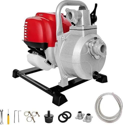 �G���W���|���v 4�T�C�N�� �r�C��37.7cc 1�C���`(25mm) �ő�120L/min �y��7kg �v���X�^�[�g �c�����/���Q�΍��p �z���z�[�X2m�t �ȔR�� �ᑛ�� �v���d�l