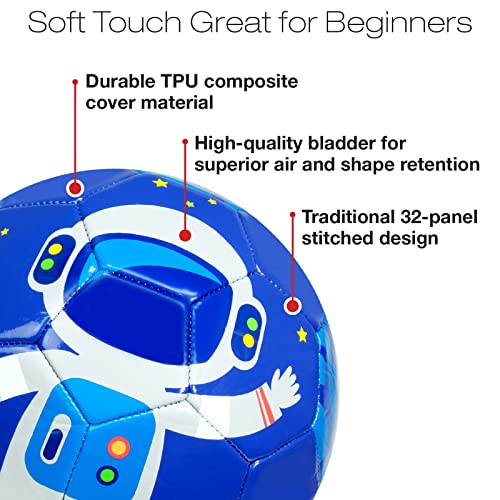 Xcello Sports S3 Soccer Ball Tpu Asst. Space Graphics With Pump (Pack Of 2) #TOP3