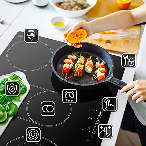 Keramische kookplaat 80 cm / 8,6 kW / 5 Kookzones / 15 vermogensniveaus/drievoudige en braadzone/Touch Slider / KF7705RL - Image 7