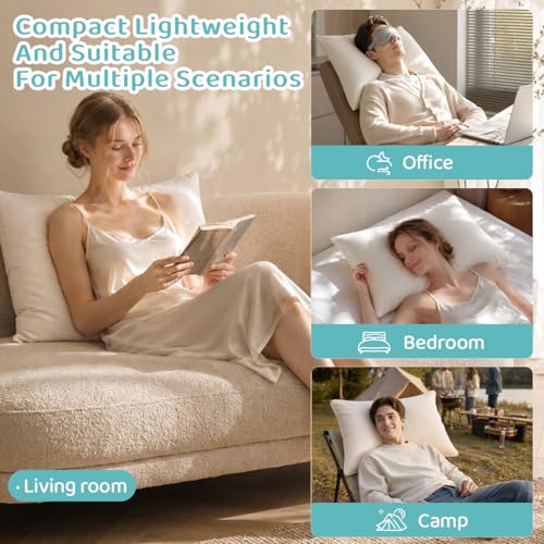 Image of Organic Pillow 20x26 with Cotton Case, Adjustable for Side Sleepers