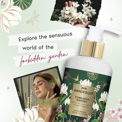 Image of Nykaa Wanderlust Forbidden Garden Moisturising Body Lotion, 250 ml |Jasmine and Magnolia | Lightweight, Long-Lasting Hydration | Vegan, Paraben-Free I Suitable for All Skin Types