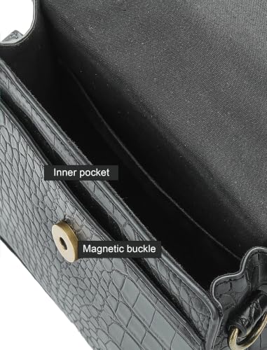Bolso pequeño para mujer con asa superior y bandolera ajustable, hecho de cuero vegano | Bolso tipo satchel o tote, clutch para hombro miniatura 6