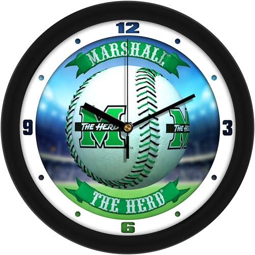 Marshall University Thundering Herd - Home Run Wall Clock