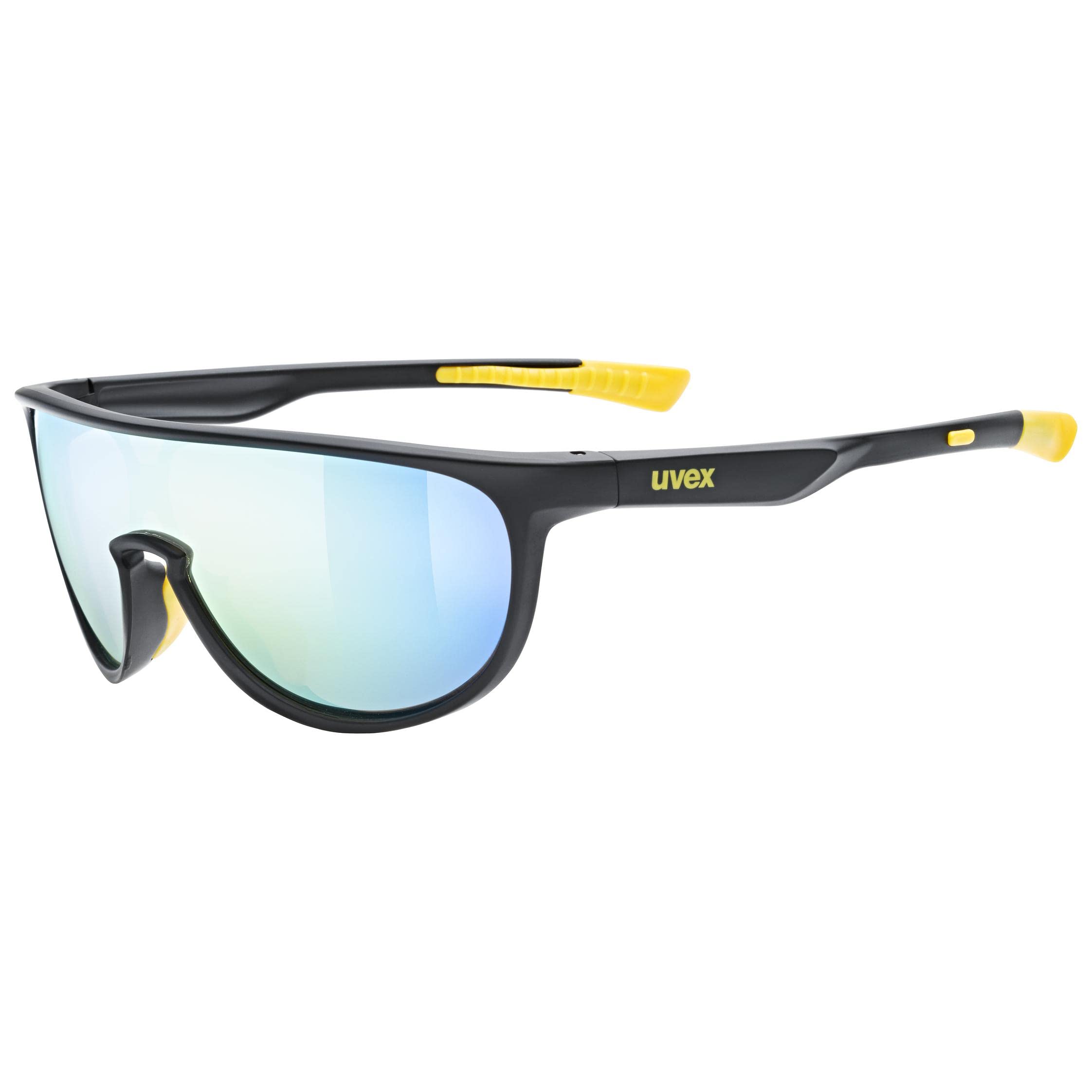 Uvex Unisex-Kids, sportstyle 515 sun glasses, black matt/mirror yellow, one size