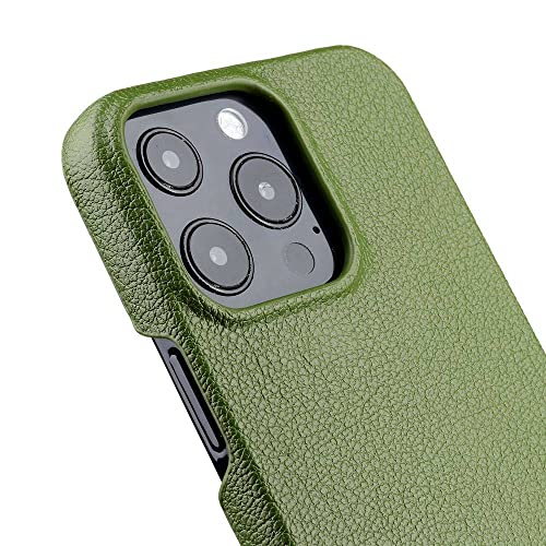Coque en cuir grain de litchi pour iPhone 13 Mini protection chic rouge