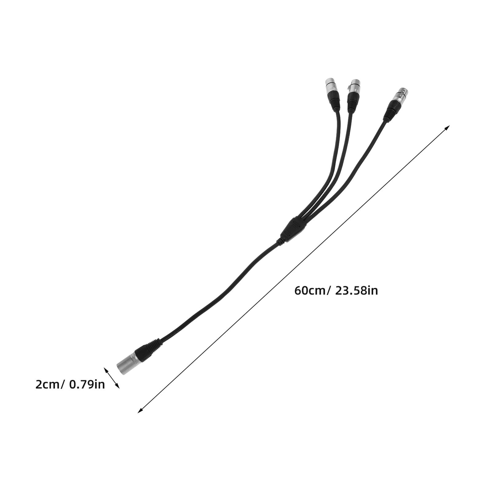 Cavo Splitter Audio Xlr 06 M da 1 Maschio a 3 Femmine Cavo Microfono Bilanciato Connettore Xlr Set 2 Pezzi per Studio Eventi Live e Podcasting