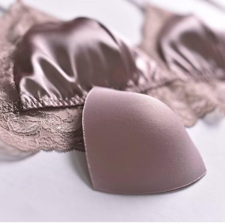 SilRiver Women's Satin Bralette Tops Silk Wirefree Bra Lace Cami Bra with Removable Pads - Image 7