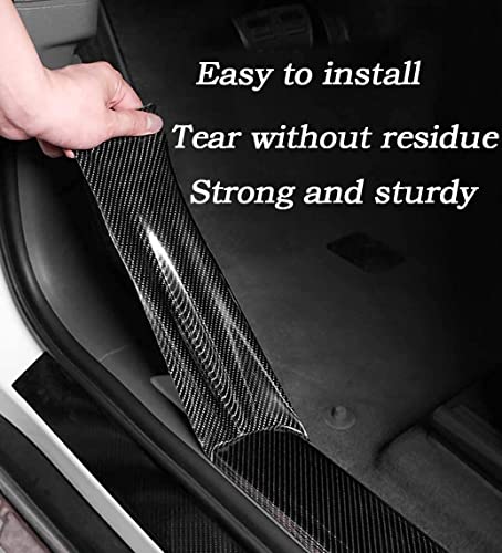 Car Door Guard Sill Protector,Car Door Edge Guards5D Carbon Fiber Paint Threshold Guard Car Bumper Door Guard Hood Sticker Protection Strip For Most Cars16Ft(Width 2In) #TOP2