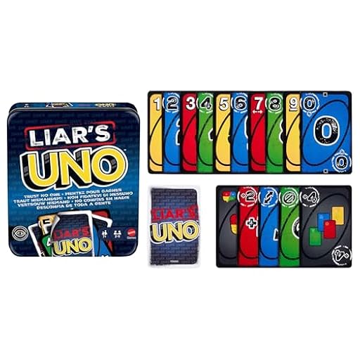Mattel Games UNO del mentiroso Juego de cartas en lata para almacenamiento y transporte, para niños, adultos, noches en familia y fiestas, supera a los demás jugadores con mentiras y trucos, JLH68 | Ya disponible en tu tienda friki favorita! En mundofriki.es!
