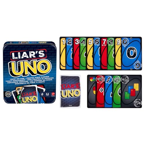 Mattel Games UNO del mentiroso Juego de cartas en lata para