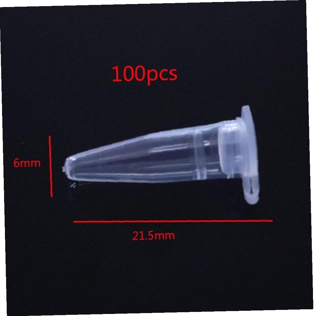 Tubes à centrifuger, 100 Tubes de flacons de microcentrifugeuse Transparents Multi-usages 0,2 avec couvercles attachés
