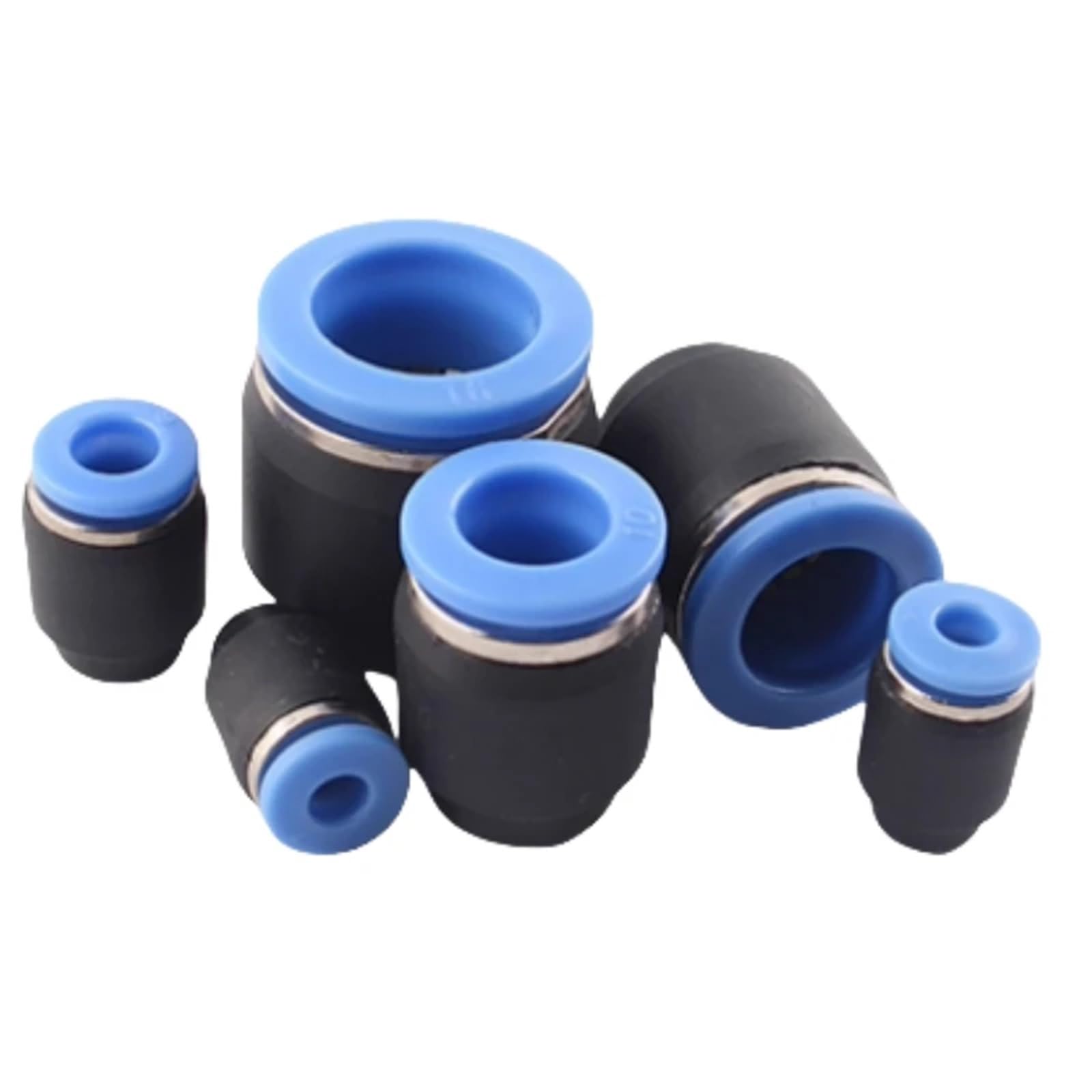 Acoplamientos rápidos neumáticos - Conector de ajuste a presión for manguera de aire/gas - 4 6 8 10 12 16 mm Tapón ciego y racores de empuje directo(PPF8,1PCS)